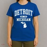 Detroit Michigan Est. 1701 Varsity T-Shirt thumb 4