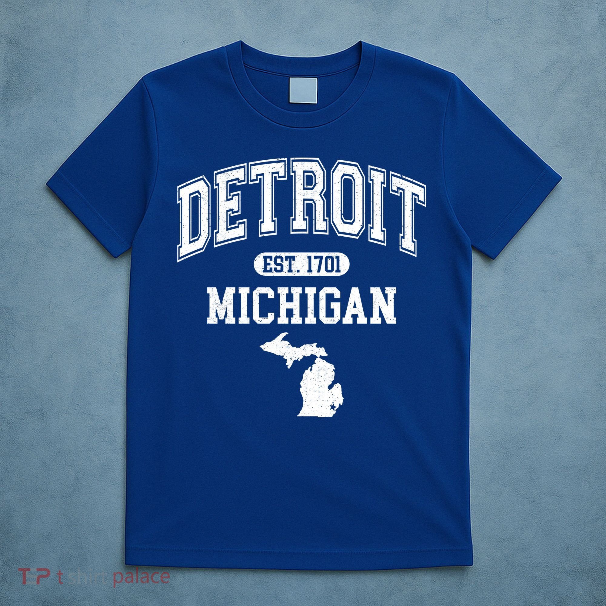 Detroit Michigan Est. 1701 Varsity T-Shirt