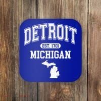 Detroit Michigan Est. 1701 Varsity Coaster thumb 0