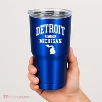 Detroit Michigan Est. 1701 Varsity Tumbler thumb 2