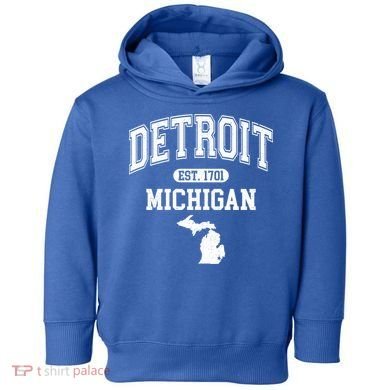 Detroit Michigan Est. 1701 Varsity Toddler Hoodie