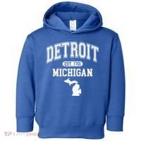 Detroit Michigan Est. 1701 Varsity Toddler Hoodie thumb 0
