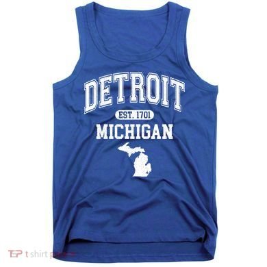 Detroit Michigan Est. 1701 Varsity Tank Top