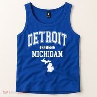 Detroit Michigan Est. 1701 Varsity Tank Top thumb 2