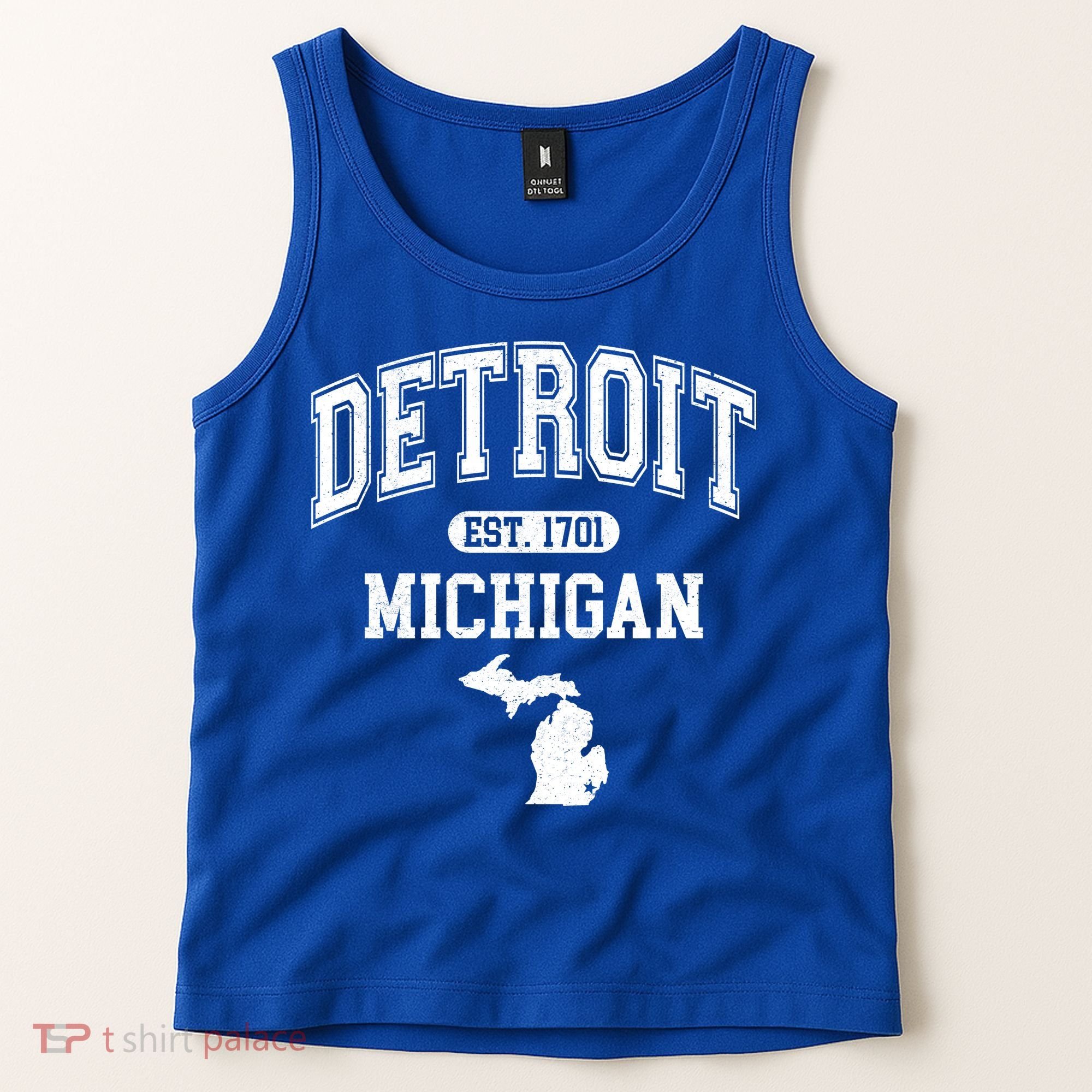 Detroit Michigan Est. 1701 Varsity Tank Top