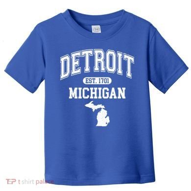 Detroit Michigan Est. 1701 Varsity Toddler T-Shirt