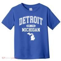 Detroit Michigan Est. 1701 Varsity Toddler T-Shirt thumb 0