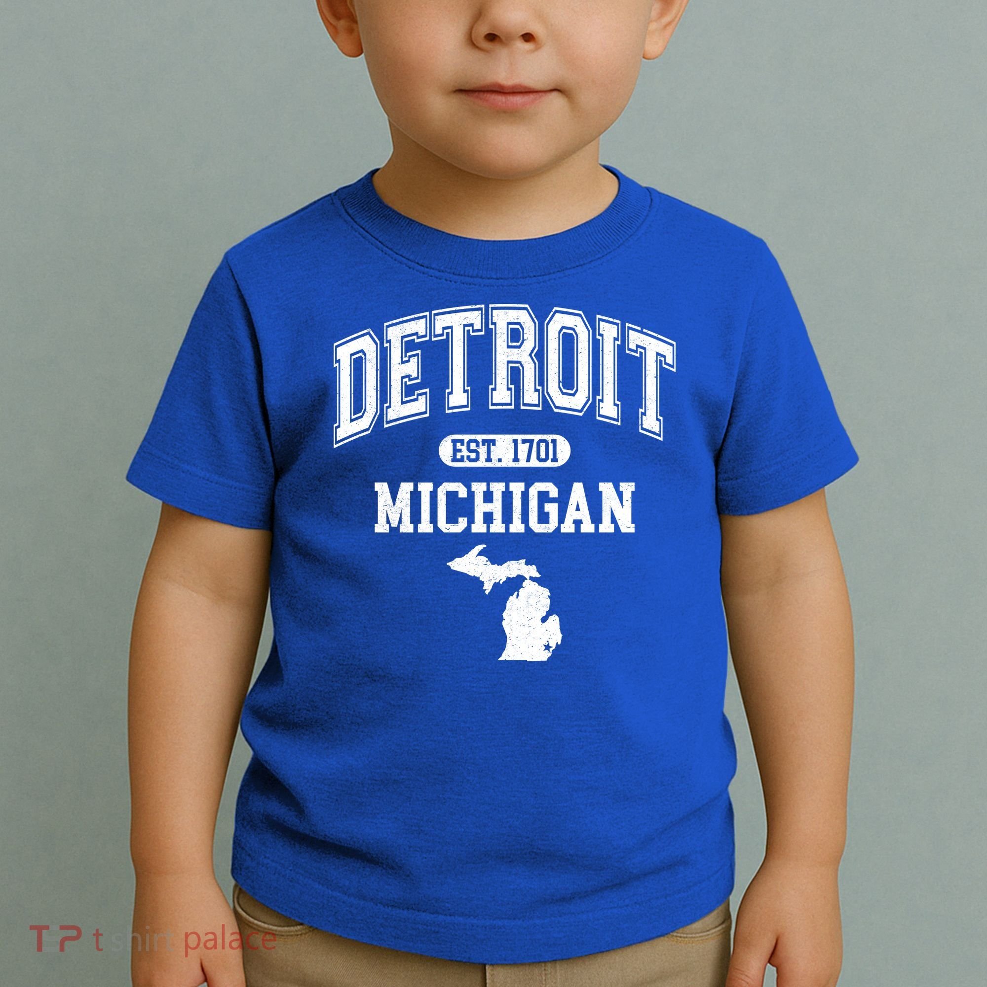 Detroit Michigan Est. 1701 Varsity Toddler T-Shirt