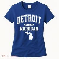 Detroit Michigan Est. 1701 Varsity Women's T-Shirt thumb 0