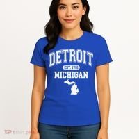 Detroit Michigan Est. 1701 Varsity Women's T-Shirt thumb 4