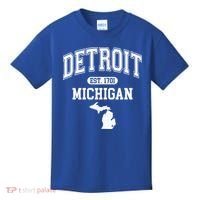 Detroit Michigan Est. 1701 Varsity Kids T-Shirt thumb 0