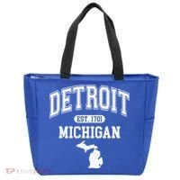 Detroit Michigan Est. 1701 Varsity Tote Bag thumb 0