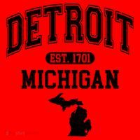 Detroit Michigan Est. 1701 Varsity Santa Hat thumb 1