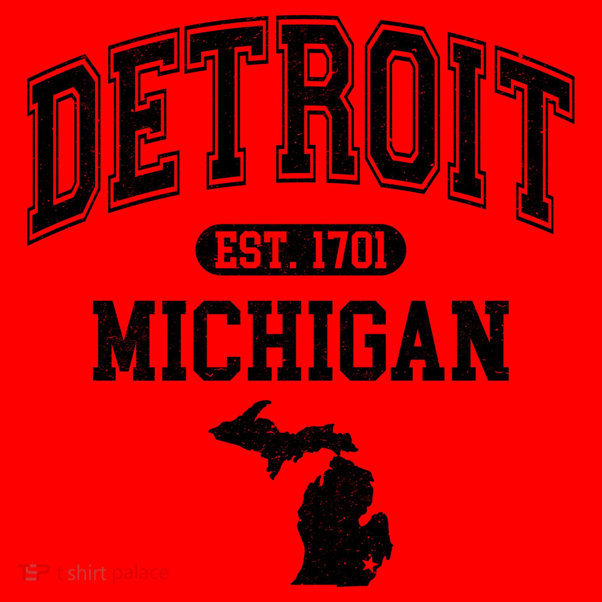 Detroit Michigan Est. 1701 Varsity Santa Hat