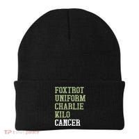 Dave Mustaine Foxtrot Uniform Charlie Kilo Cancer Beanie thumb 0