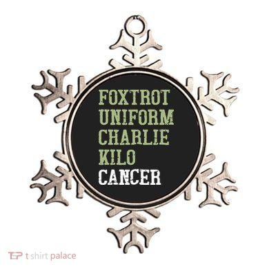 Dave Mustaine Foxtrot Uniform Charlie Kilo Cancer Ornament