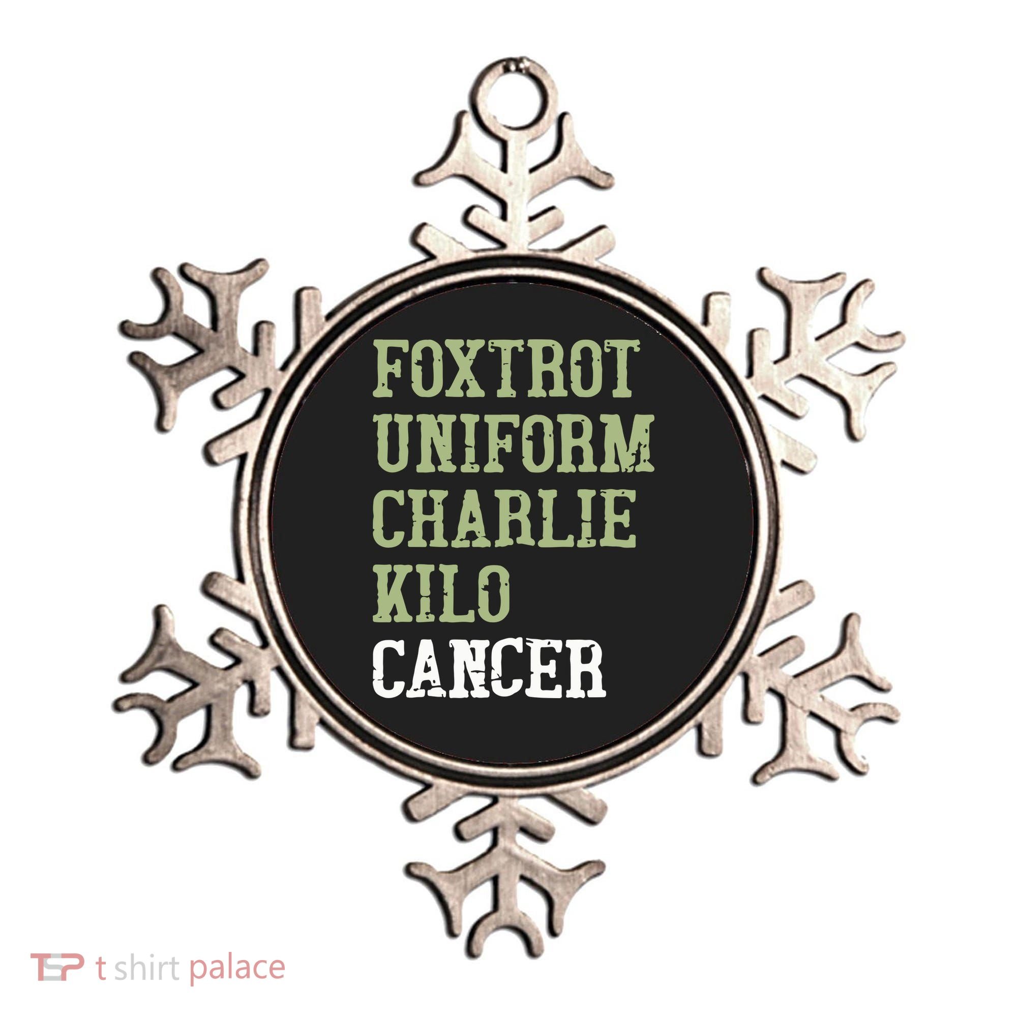 Dave Mustaine Foxtrot Uniform Charlie Kilo Cancer Ornament