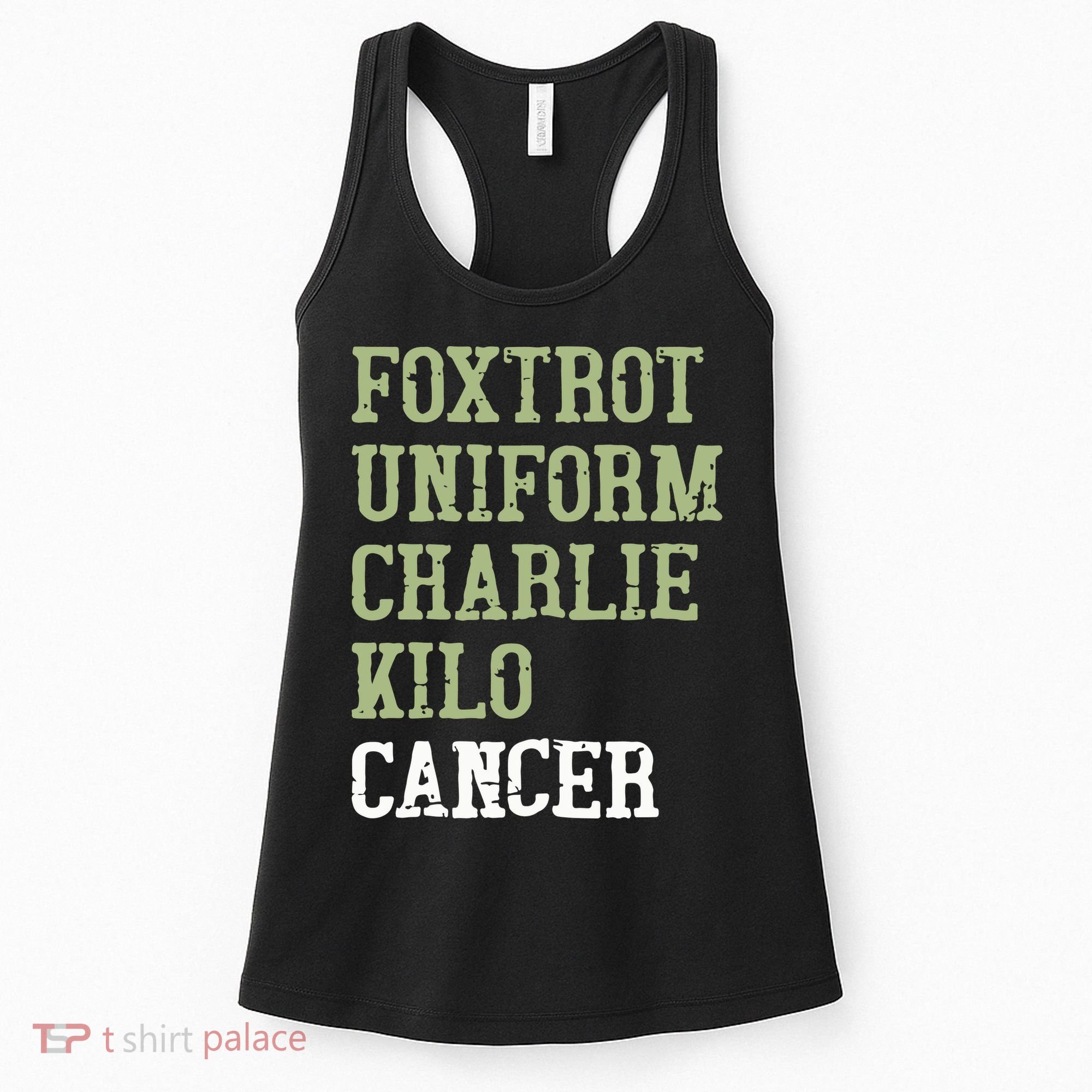 Dave Mustaine Foxtrot Uniform Charlie Kilo Cancer Women's Tank Top