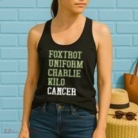 Dave Mustaine Foxtrot Uniform Charlie Kilo Cancer Women's Tank Top thumb 2