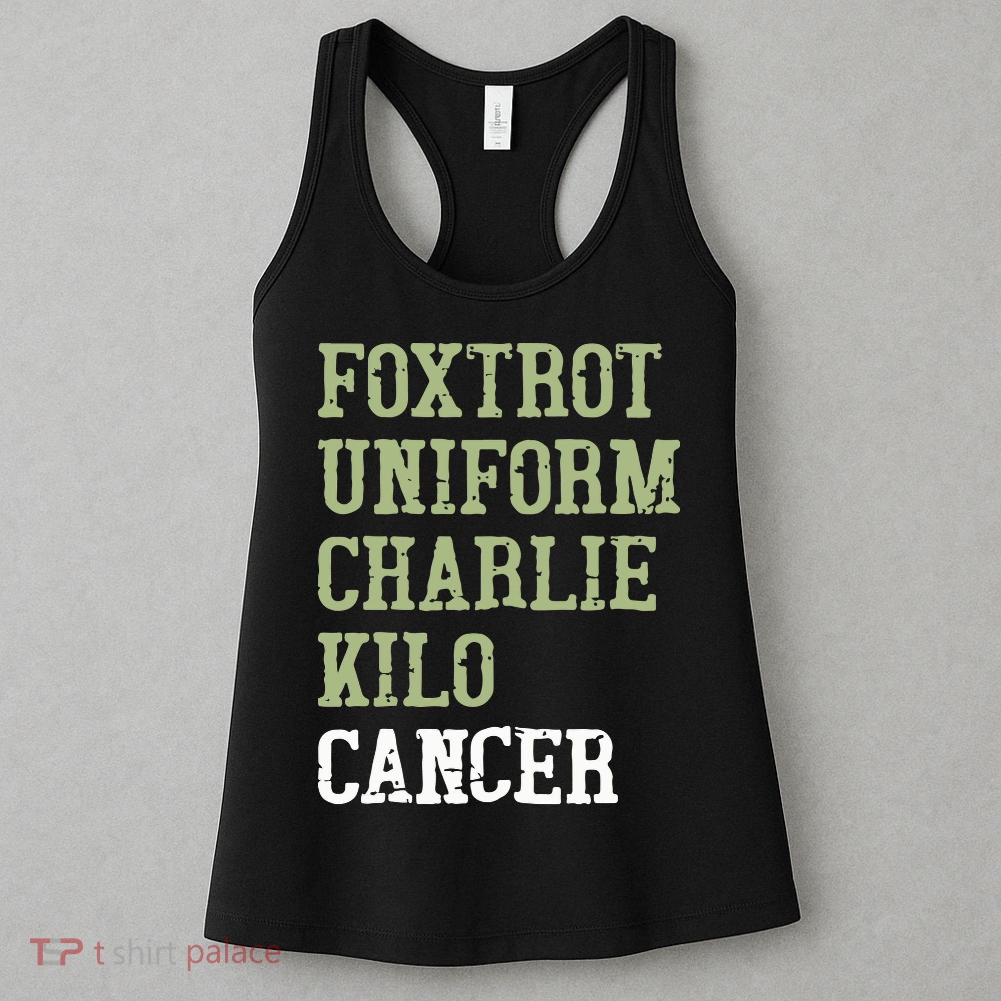 Dave Mustaine Foxtrot Uniform Charlie Kilo Cancer Women's Tank Top