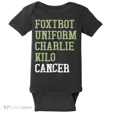Dave Mustaine Foxtrot Uniform Charlie Kilo Cancer Baby Bodysuit