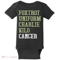 Dave Mustaine Foxtrot Uniform Charlie Kilo Cancer Baby Bodysuit thumb 0