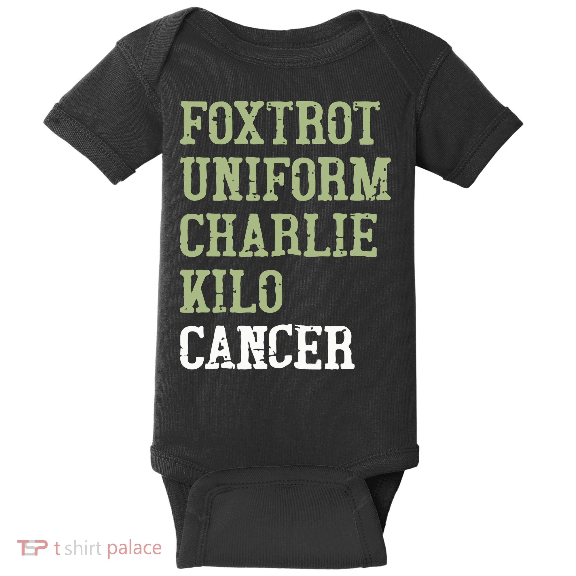 Dave Mustaine Foxtrot Uniform Charlie Kilo Cancer Baby Bodysuit