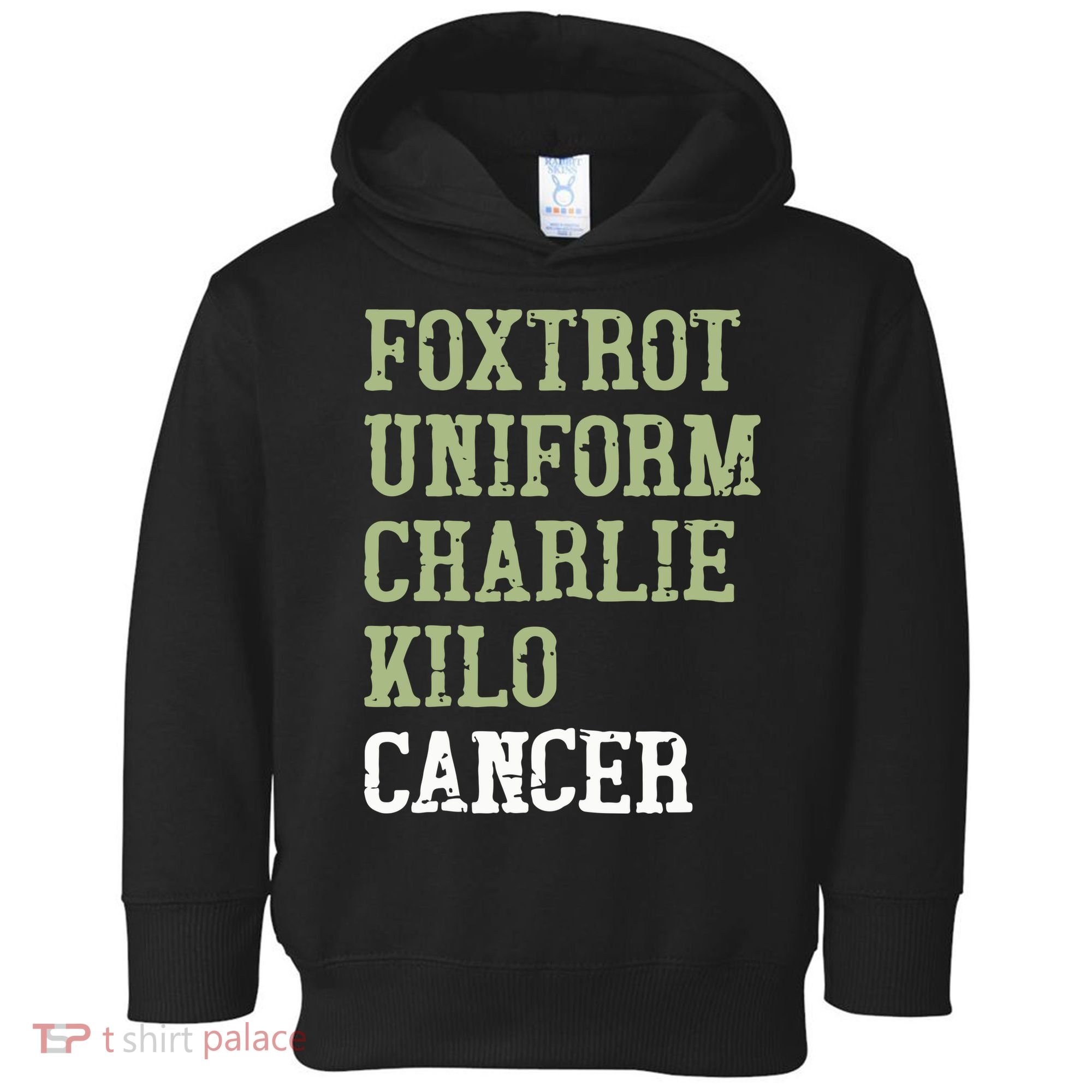 Dave Mustaine Foxtrot Uniform Charlie Kilo Cancer Toddler Hoodie