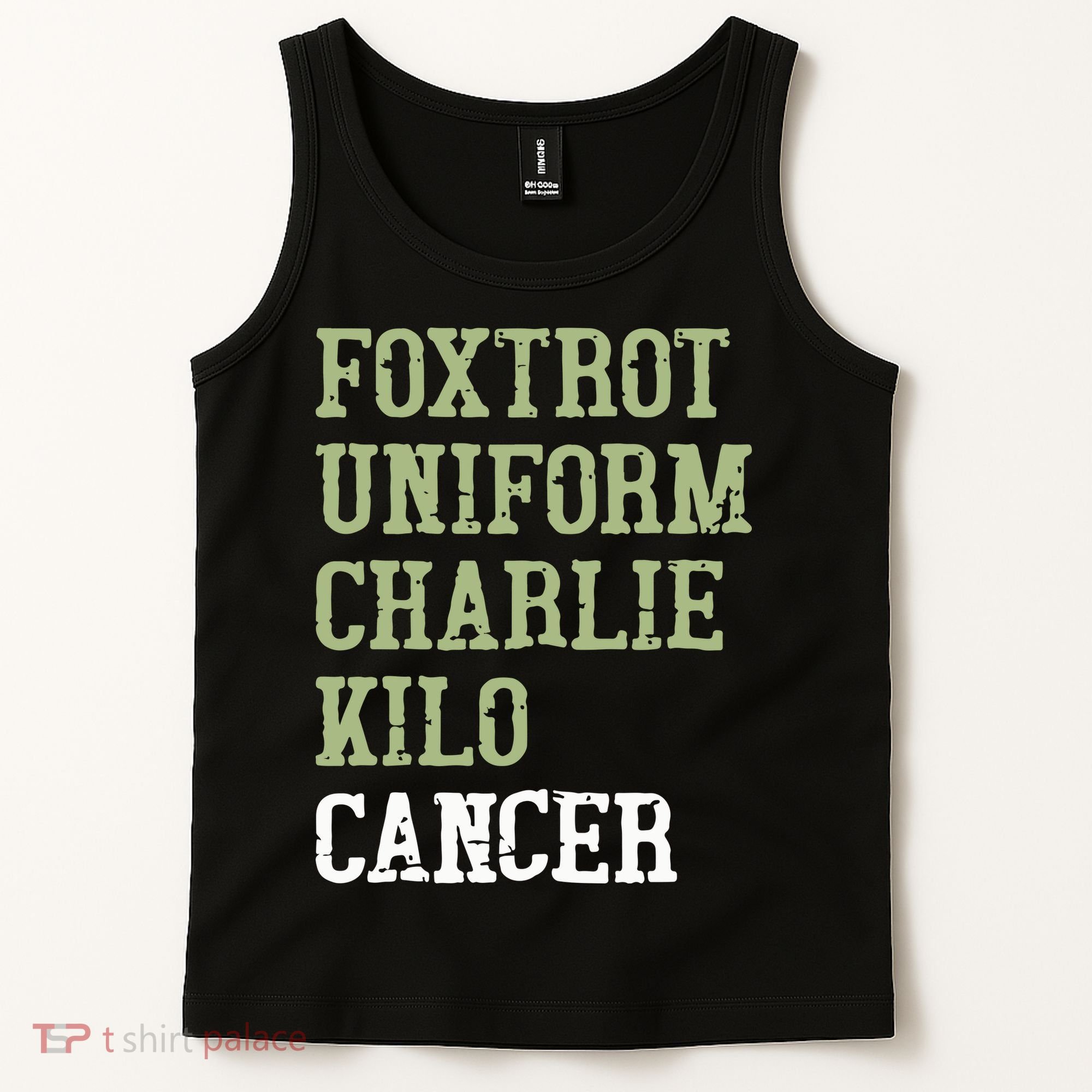 Dave Mustaine Foxtrot Uniform Charlie Kilo Cancer Tank Top