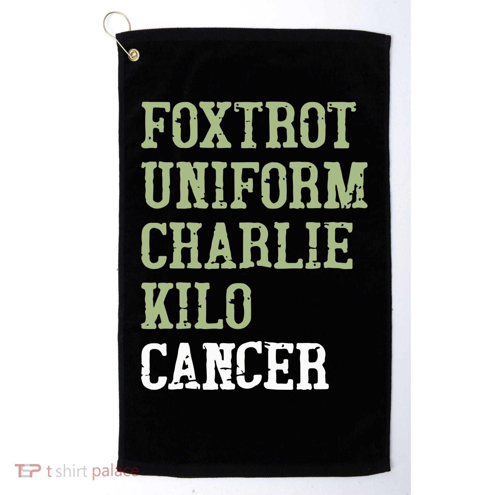 Dave Mustaine Foxtrot Uniform Charlie Kilo Cancer Golf Towel