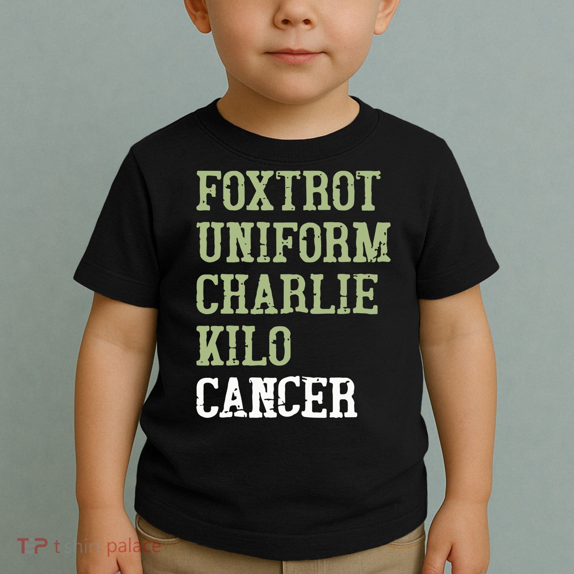 Dave Mustaine Foxtrot Uniform Charlie Kilo Cancer Toddler T-Shirt