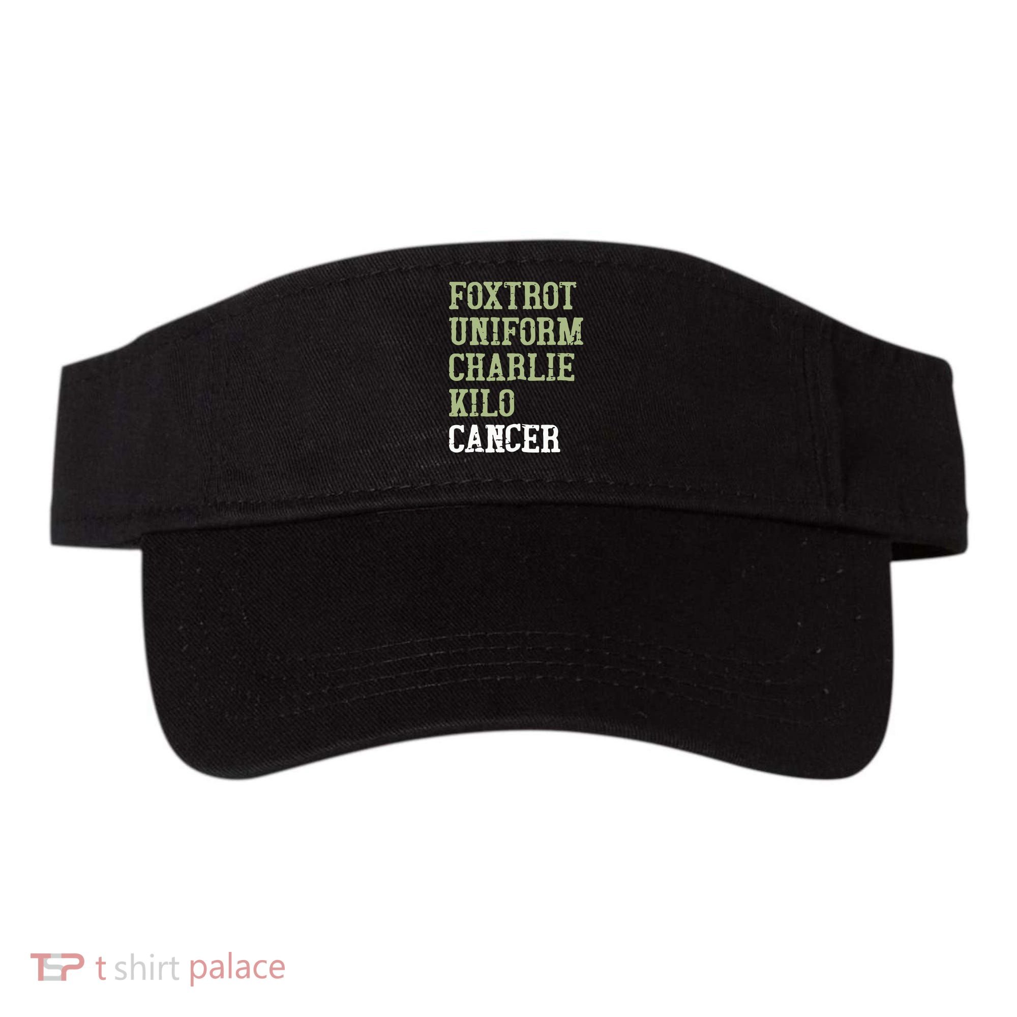 Dave Mustaine Foxtrot Uniform Charlie Kilo Cancer Visor