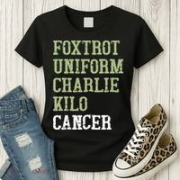 Dave Mustaine Foxtrot Uniform Charlie Kilo Cancer Women's T-Shirt thumb 3