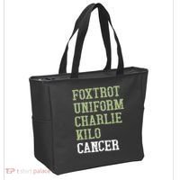 Dave Mustaine Foxtrot Uniform Charlie Kilo Cancer Tote Bag thumb 2