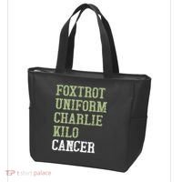 Dave Mustaine Foxtrot Uniform Charlie Kilo Cancer Tote Bag thumb 3