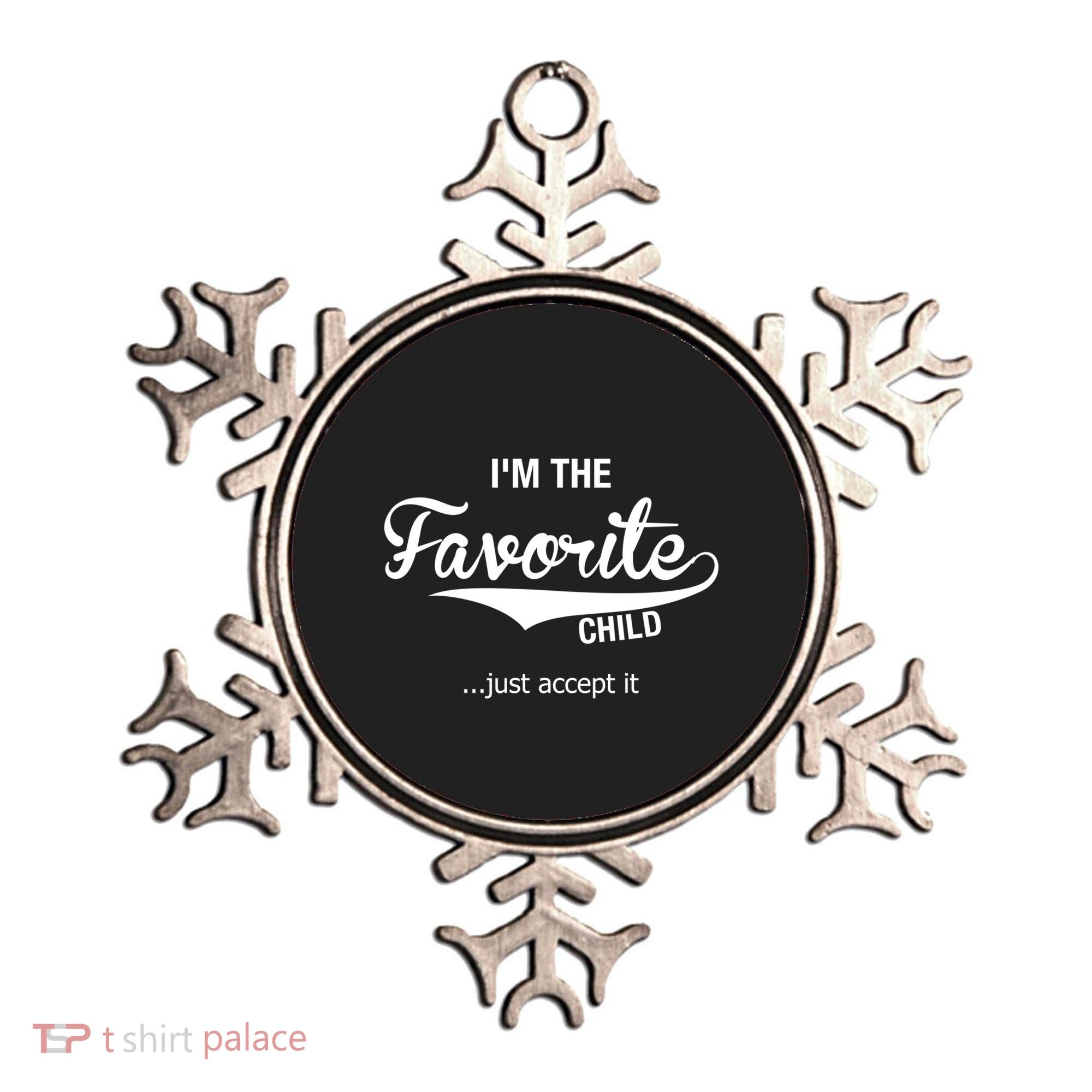 Dads Moms Favorite Funny Sibling Funny Gift Brother Sister Great Gift Ornament