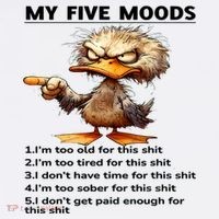 Duck My Five Moods I'm Too Old For This Shit I'm Too Tired  Women's Tank Top thumb 5