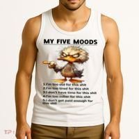 Duck My Five Moods I'm Too Old For This Shit I'm Too Tired  Tank Top thumb 3