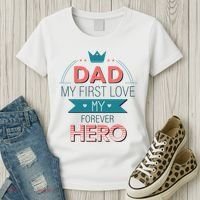 Dad My Frist Love My Forever Hero Women's T-Shirt thumb 3