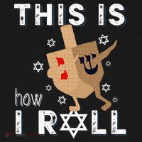Dreidel Menorah Funny Hanukkah Gift This Is How I Roll  USA-Made Doggie Bandana thumb 2