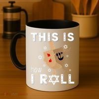 Dreidel Menorah Funny Hanukkah Gift This Is How I Roll  Coffee Mug thumb 4