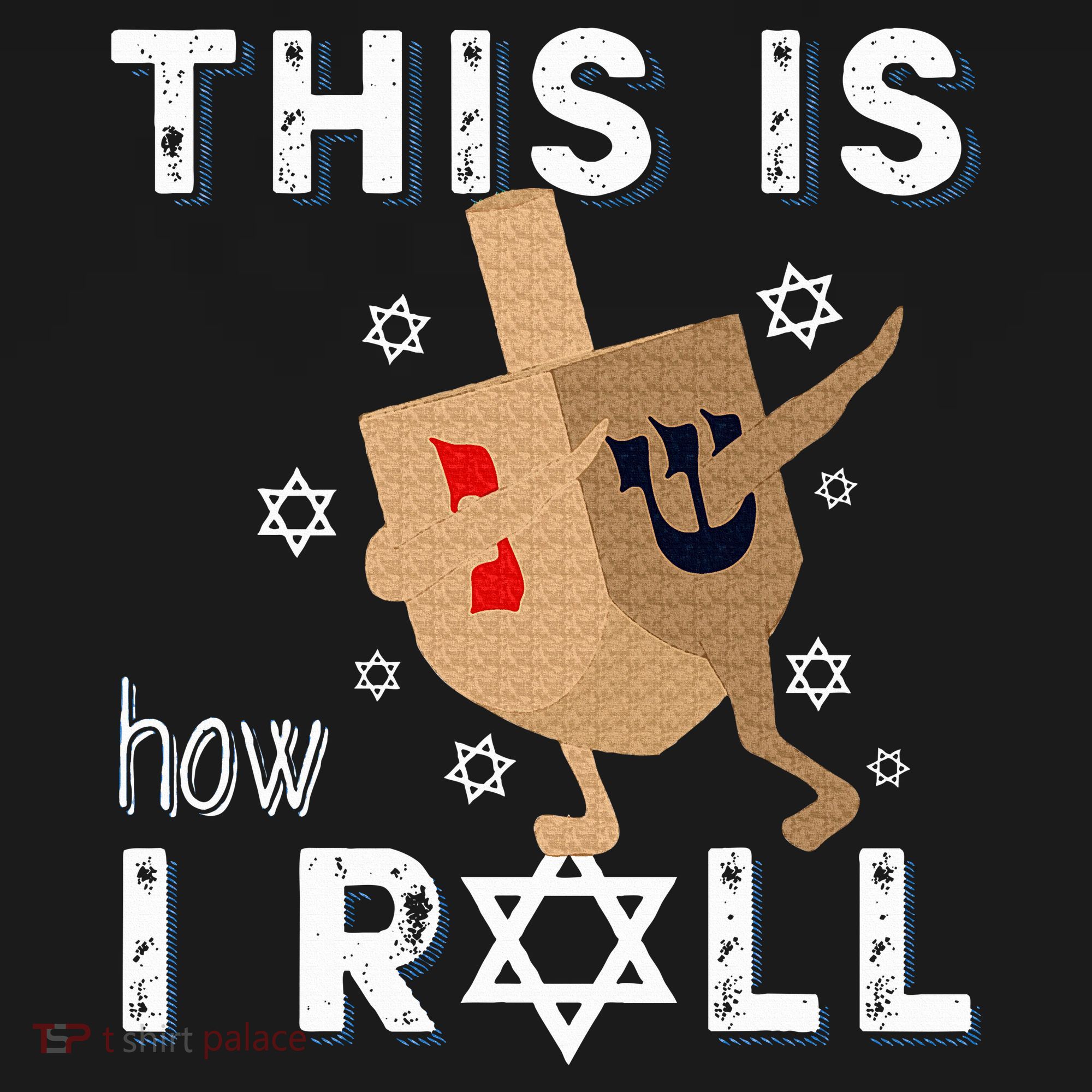 Dreidel Menorah Funny Hanukkah Gift This Is How I Roll  Pajama Set
