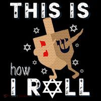Dreidel Menorah Funny Hanukkah Gift This Is How I Roll  Ornament thumb 1