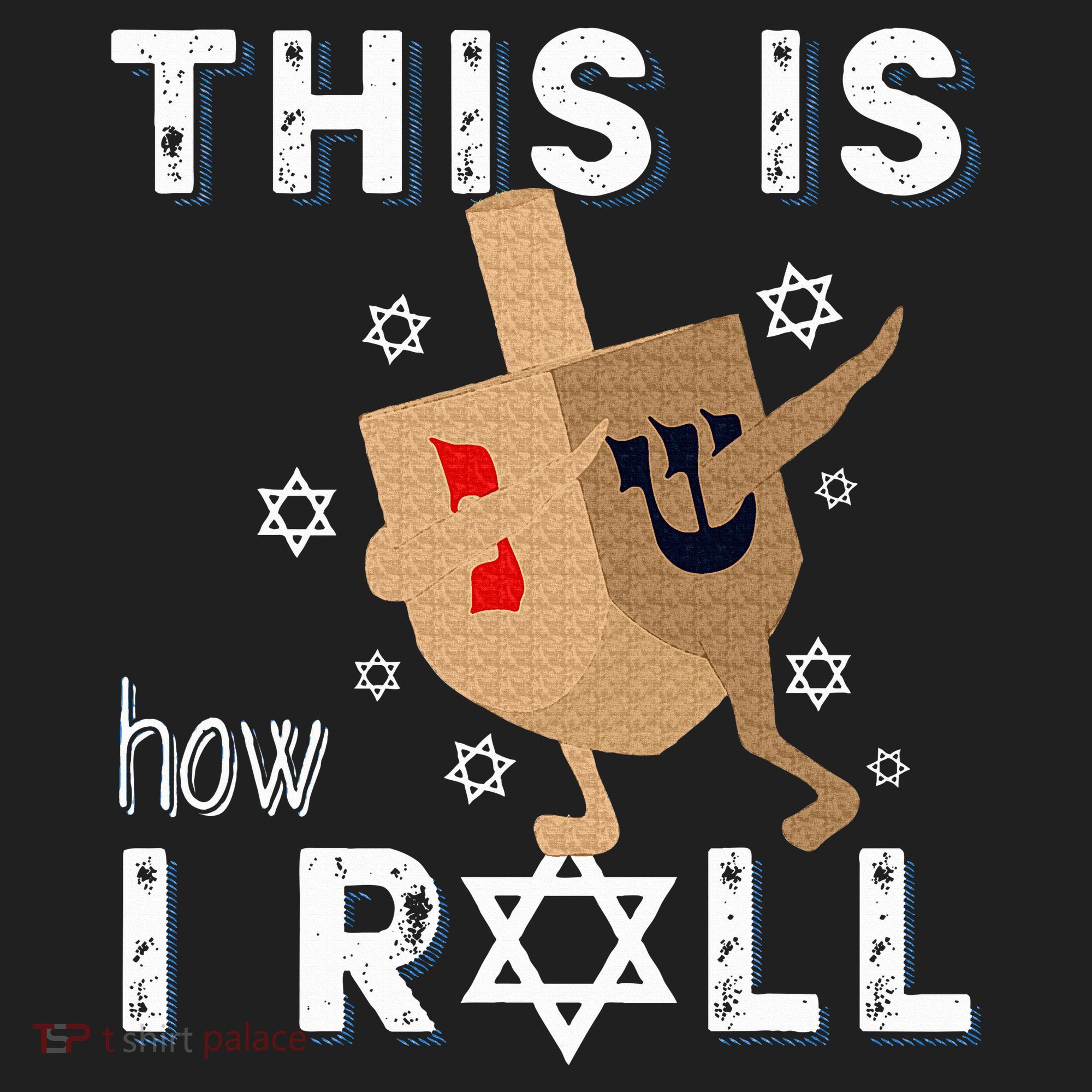 Dreidel Menorah Funny Hanukkah Gift This Is How I Roll  Hat