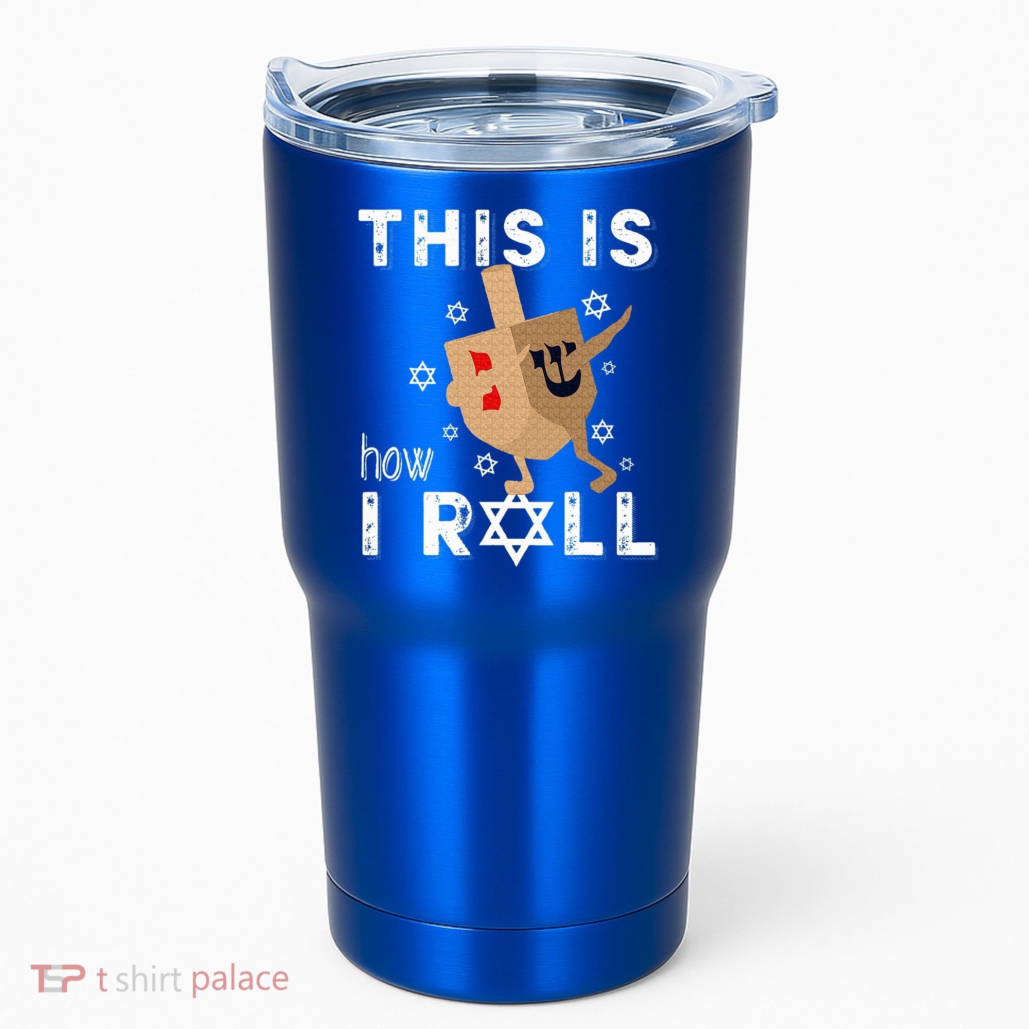 Dreidel Menorah Funny Hanukkah Gift This Is How I Roll  Tumbler