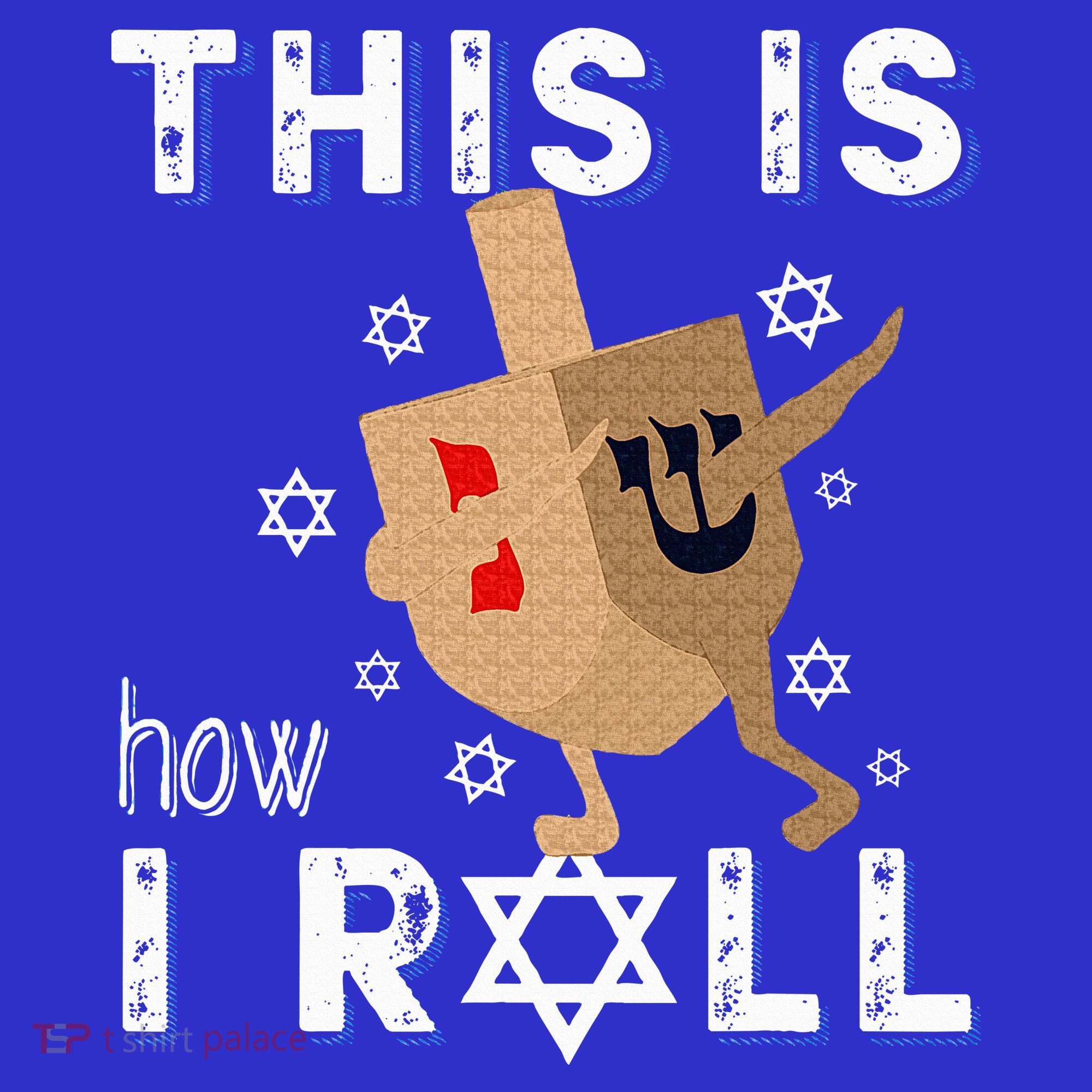 Dreidel Menorah Funny Hanukkah Gift This Is How I Roll  Baby Bodysuit