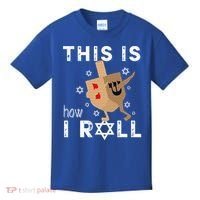 Dreidel Menorah Funny Hanukkah Gift This Is How I Roll  Kids T-Shirt thumb 0