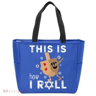 Dreidel Menorah Funny Hanukkah Gift This Is How I Roll  Tote Bag