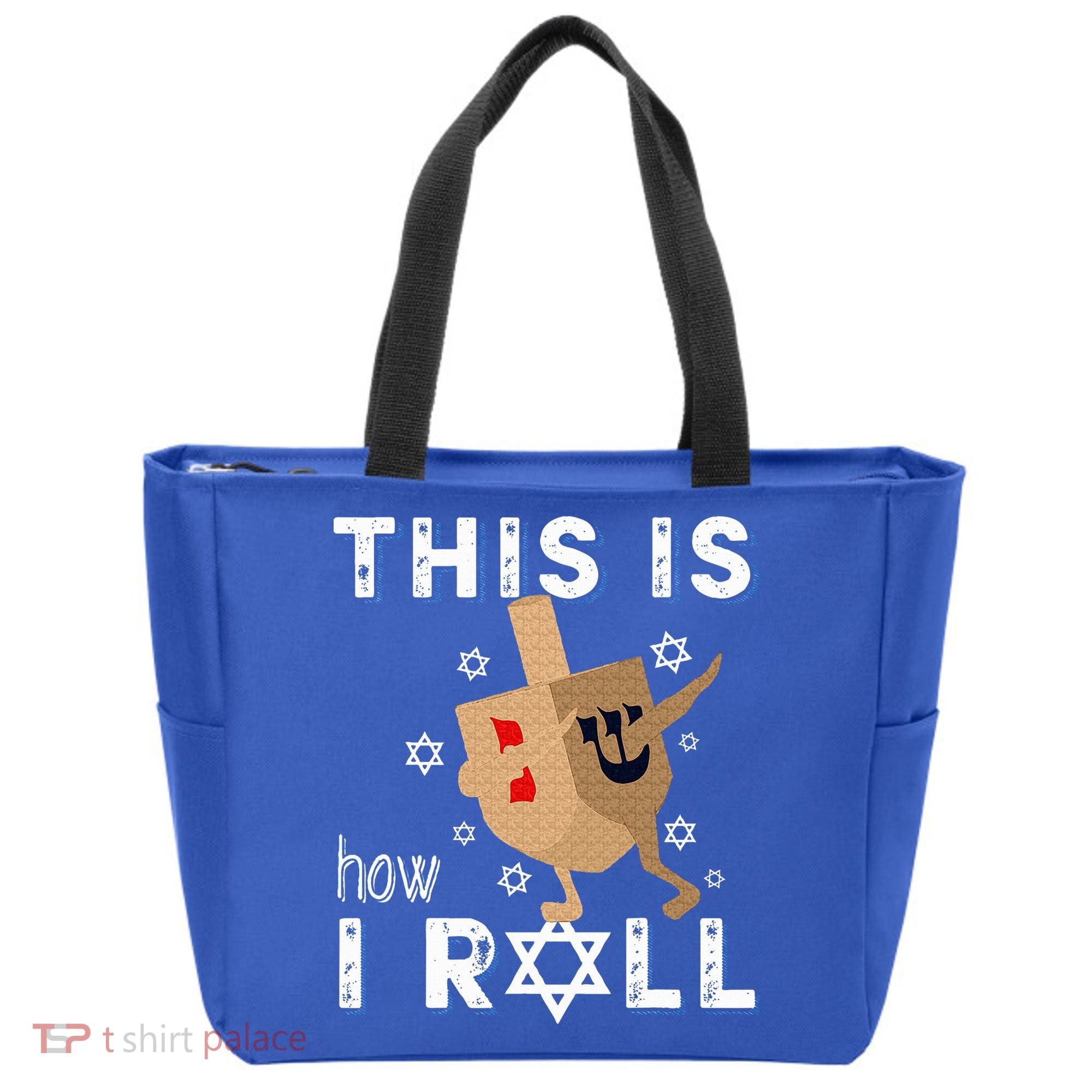 Dreidel Menorah Funny Hanukkah Gift This Is How I Roll  Tote Bag