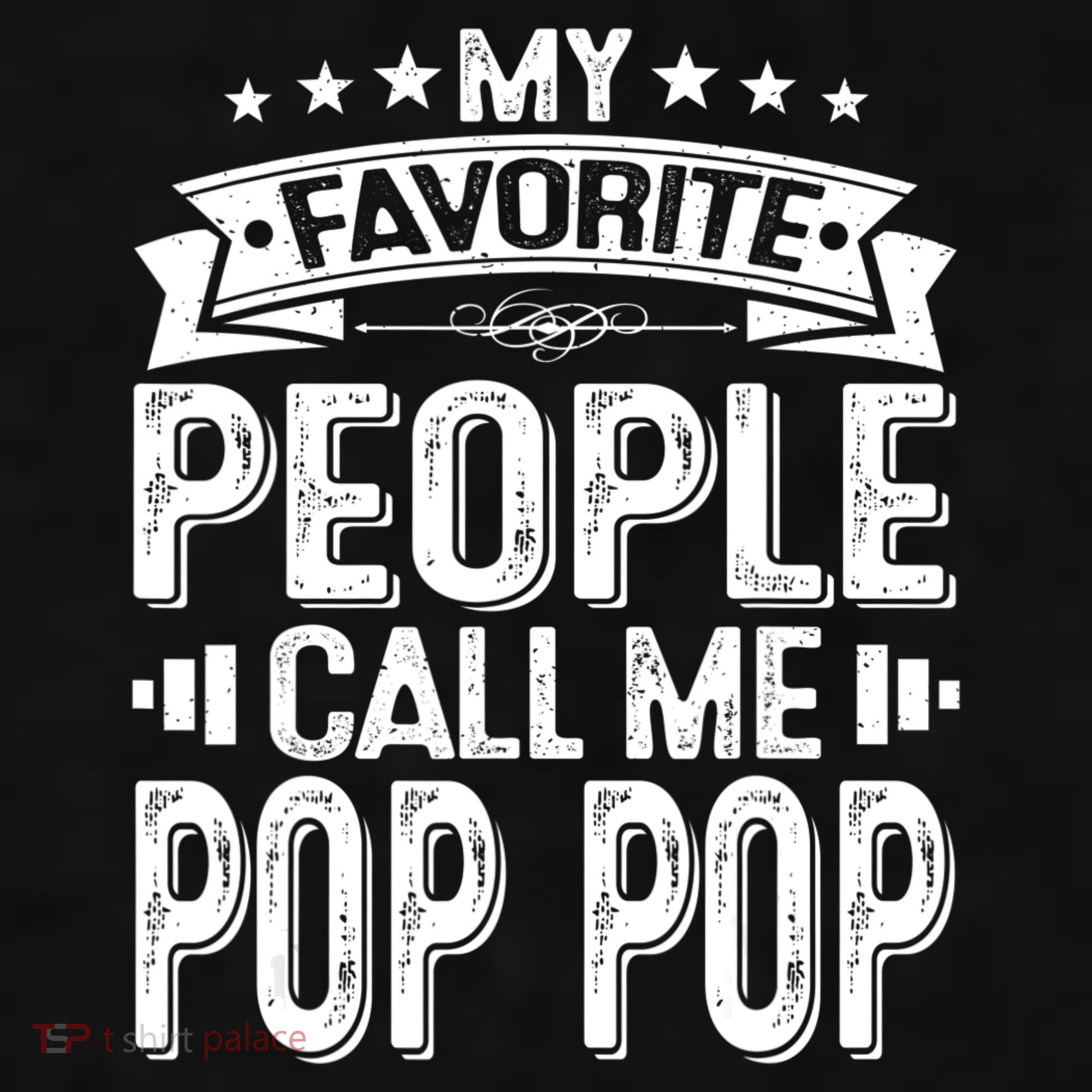 Distressed My Favorite People Call Me Pop Pop Retro Ladies PosiCharge Tri-Blend Wicking Tank